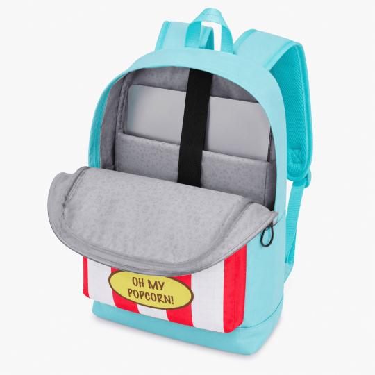 One-Compartment School Backpack Oh My Pop! Popcorn Blue 31x44x18 cm, photo 7