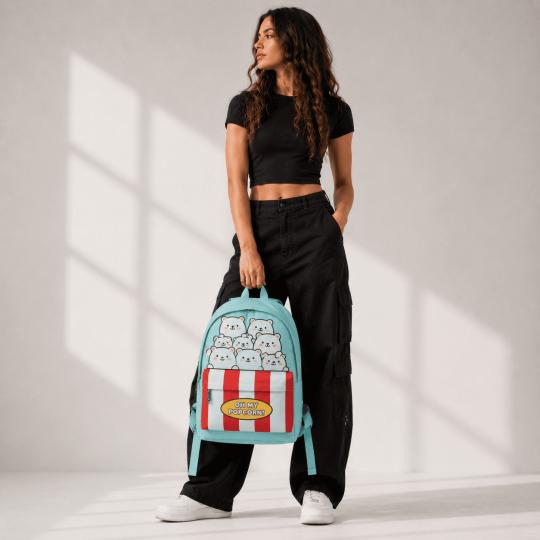 One-Compartment School Backpack Oh My Pop! Popcorn Blue 31x44x18 cm, photo 12