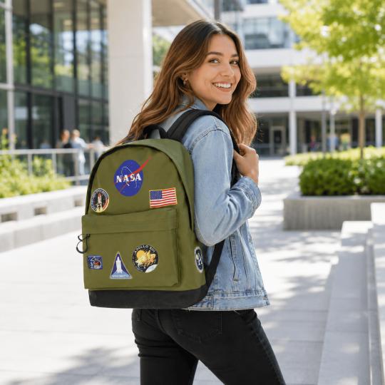 NASA Infinity Khaki Two-Compartment School Backpack 30x43x18cm, photo 8