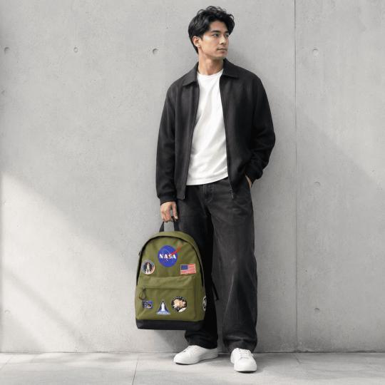 NASA Infinity Khaki Two-Compartment School Backpack 30x43x18cm, photo 11