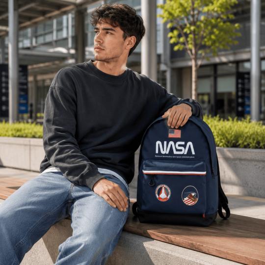 NASA Infinity Navy Blue Two-Compartment School Backpack 30x41x18cm, photo 9