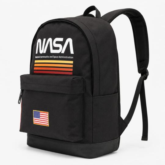 NASA Unisex Multi-Compartment School Backpack, Black, 30x43x18cm, photo 5