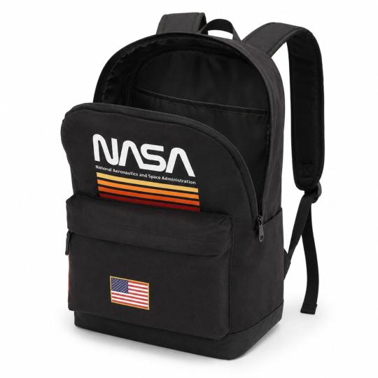 NASA Unisex Multi-Compartment School Backpack, Black, 30x43x18cm, photo 6