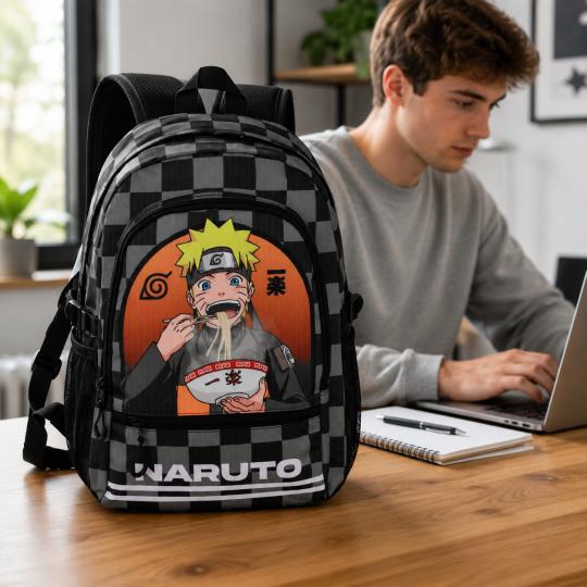 Two-Compartment School Backpack Naruto Ichiraku Black 44x31x18 cm, photo 8