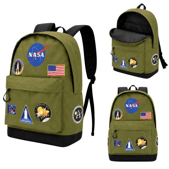 NASA Infinity Khaki Two-Compartment School Backpack 30x43x18cm