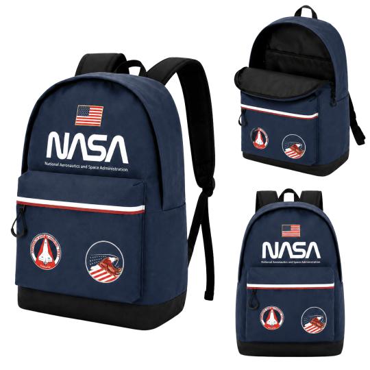 NASA Infinity Navy Blue Two-Compartment School Backpack 30x41x18cm