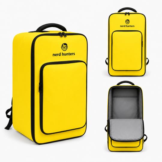 Yellow Board Game Backpack from Nerd Hunters