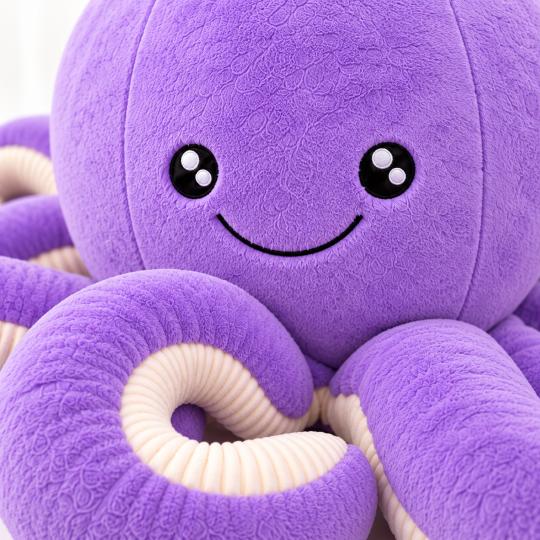 Large Plush Mascot Pillow Toy Purple Octopus 180cm, photo 4