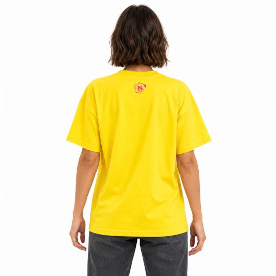Żółta Koszulka Oversized z Modnym Motywem Okularów, Stylowa i Wygodna, zdjęcie 10