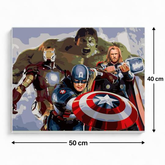 PAINT BY NUMBERS WITH FRAME Paintings - Marvel 50x40 cm, photo 3