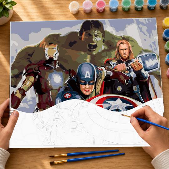 PAINT BY NUMBERS WITH FRAME Paintings - Marvel 50x40 cm, photo 6