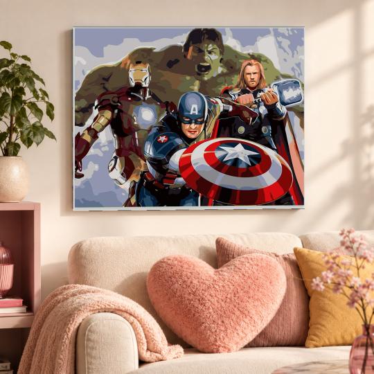 PAINT BY NUMBERS WITH FRAME Paintings - Marvel 50x40 cm, photo 9