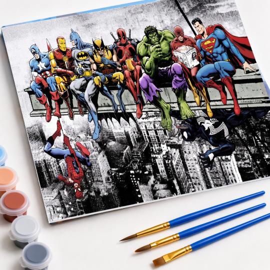 PAINT BY NUMBERS Paintings - Heroes on the Ramp 50x40 cm, photo 4
