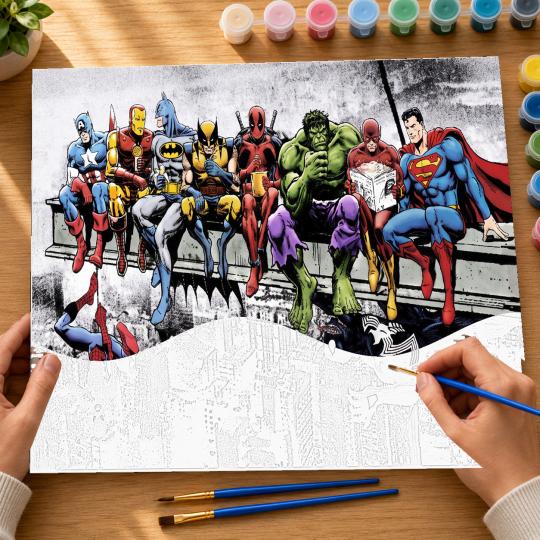 PAINT BY NUMBERS Paintings - Heroes on the Ramp 50x40 cm, photo 6