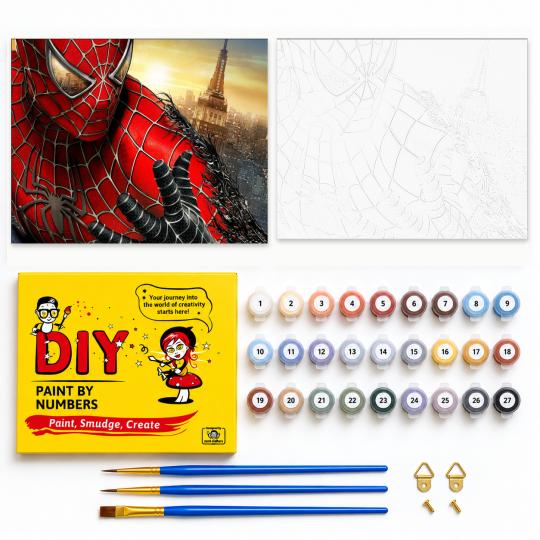 PAINT BY NUMBERS WITH FRAME Paintings - Spider-Man 50x40 cm, photo 2