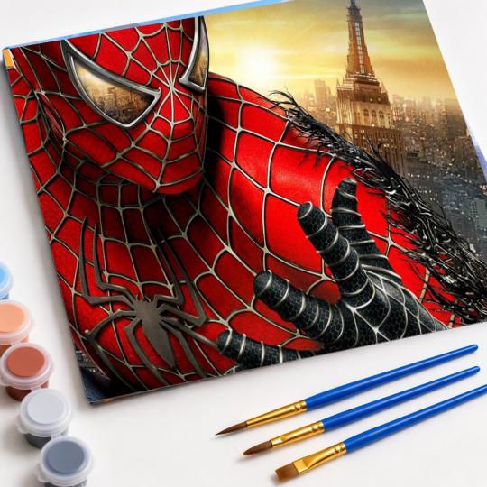 PAINT BY NUMBERS WITH FRAME Paintings - Spider-Man 50x40 cm, photo 4