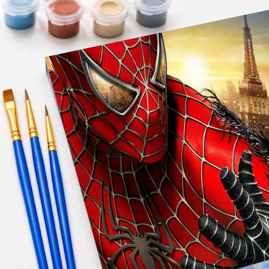 PAINT BY NUMBERS WITH FRAME Paintings - Spider-Man 50x40 cm, photo 5