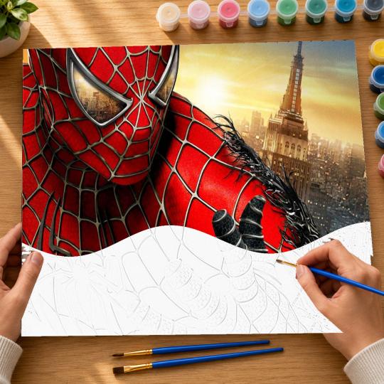 PAINT BY NUMBERS WITH FRAME Paintings - Spider-Man 50x40 cm, photo 6