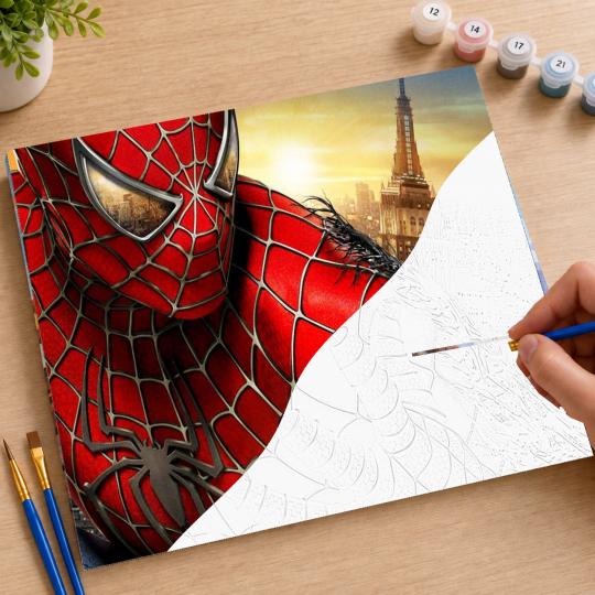PAINT BY NUMBERS WITH FRAME Paintings - Spider-Man 50x40 cm, photo 7