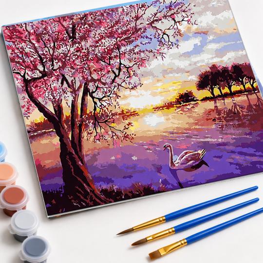PAINT BY NUMBERS WITH FRAME Paintings - Landscape 50x40 cm, photo 4
