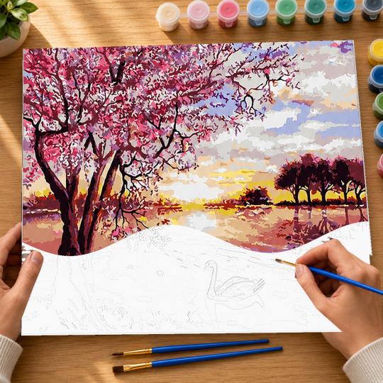 PAINT BY NUMBERS WITH FRAME Paintings - Landscape 50x40 cm, photo 6