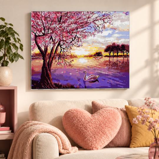 PAINT BY NUMBERS WITH FRAME Paintings - Landscape 50x40 cm, photo 9