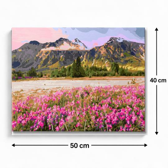 PAINT BY NUMBERS WITH FRAME Paintings - Colourful Landscape 50x40 cm, photo 3