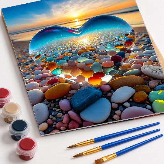 PAINT BY NUMBERS WITH FRAME Paintings - Sunset 40x50 cm, photo 4