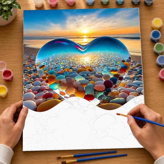 PAINT BY NUMBERS WITH FRAME Paintings - Sunset 40x50 cm, photo 6