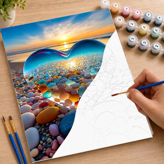 PAINT BY NUMBERS WITH FRAME Paintings - Sunset 40x50 cm, photo 7