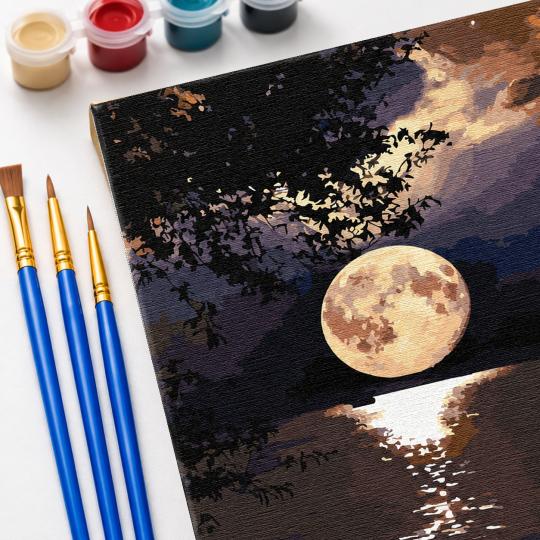 PAINT BY NUMBERS WITH FRAME Paintings - Full Moon 40x50 cm, photo 5