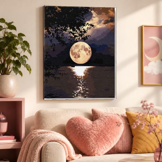 PAINT BY NUMBERS WITH FRAME Paintings - Full Moon 40x50 cm, photo 9