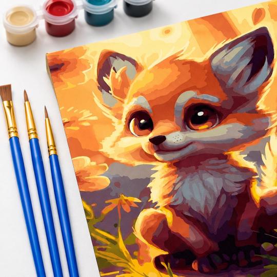 PAINT BY NUMBERS WITH FRAME Paintings - Little Fox 40x50 cm, photo 5