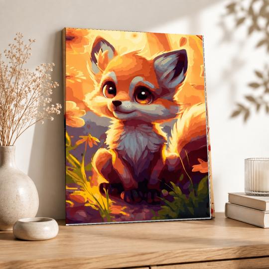 PAINT BY NUMBERS WITH FRAME Paintings - Little Fox 40x50 cm, photo 8