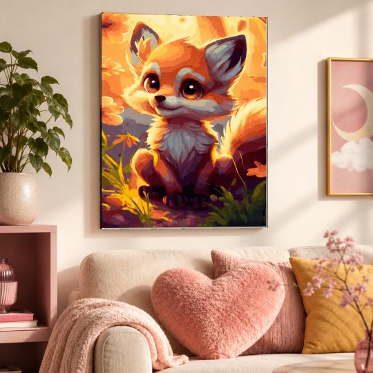 PAINT BY NUMBERS WITH FRAME Paintings - Little Fox 40x50 cm, photo 9