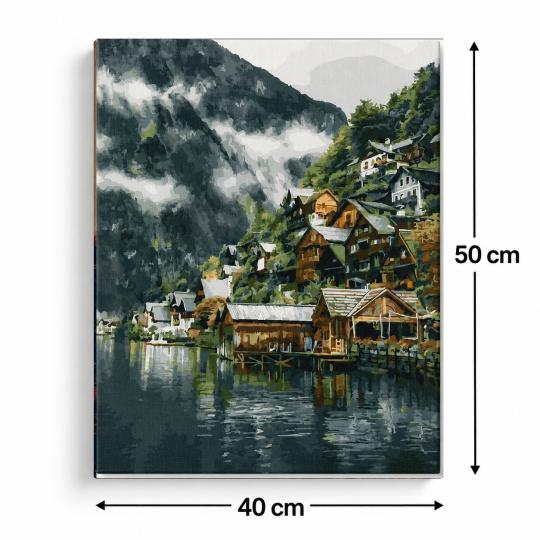 PAINT BY NUMBERS WITH FRAME Paintings - Village 40x50 cm, photo 3