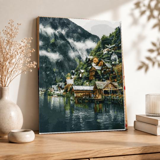 PAINT BY NUMBERS WITH FRAME Paintings - Village 40x50 cm, photo 8