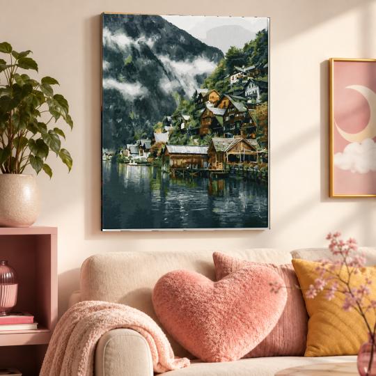 PAINT BY NUMBERS WITH FRAME Paintings - Village 40x50 cm, photo 9