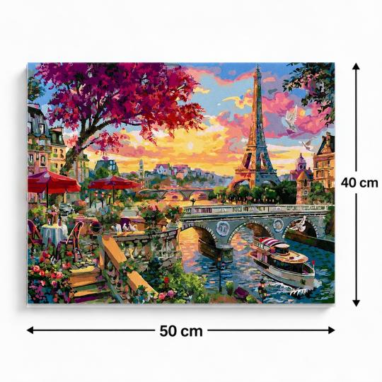 MALOWANIE PO NUMERACH Obrazy do malowania - Francja Wspaniały Paryż 50x40cm, zdjęcie 3