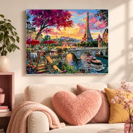 MALOWANIE PO NUMERACH Obrazy do malowania - Francja Wspaniały Paryż 50x40cm, zdjęcie 9