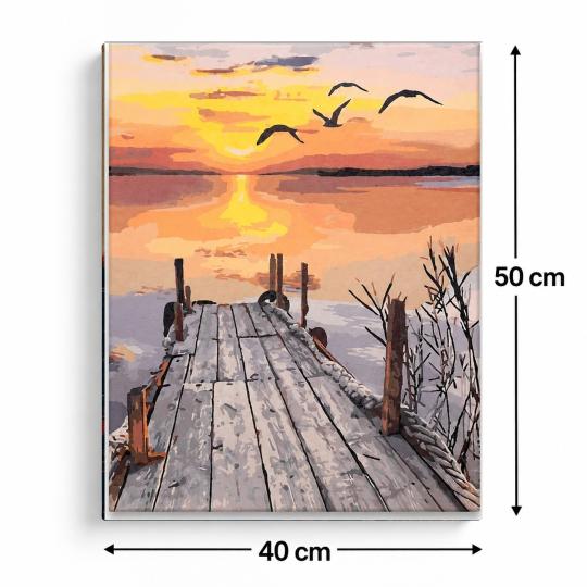 PAINT BY NUMBERS Paintings - Pier at Sunset 40x50cm, photo 3