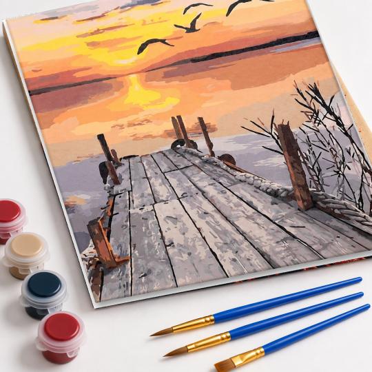 PAINT BY NUMBERS Paintings - Pier at Sunset 40x50cm, photo 4