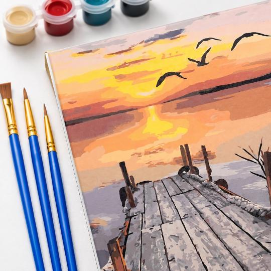 PAINT BY NUMBERS Paintings - Pier at Sunset 40x50cm, photo 5