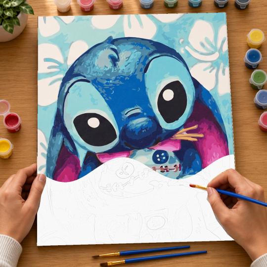 PAINT BY NUMBERS WITH FRAME Paintings - Disney Stitch 40x50 cm, photo 6