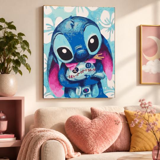 PAINT BY NUMBERS WITH FRAME Paintings - Disney Stitch 40x50 cm, photo 9