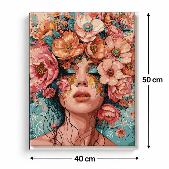 Paint by Numbers with Frame - Floral Whisper 40x50 cm, photo 3