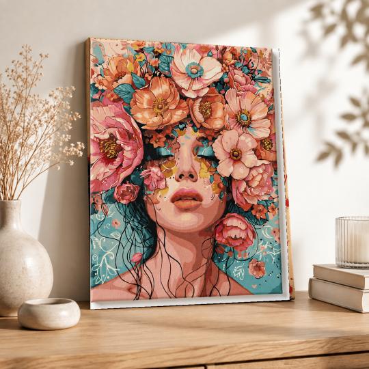 Paint by Numbers with Frame - Floral Whisper 40x50 cm, photo 8