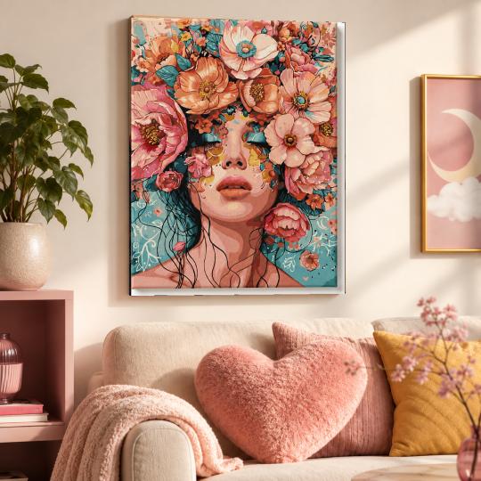 Paint by Numbers with Frame - Floral Whisper 40x50 cm, photo 9