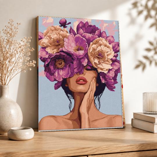 Paint by Numbers with Frame - Flower Lady 40x50 cm, photo 8