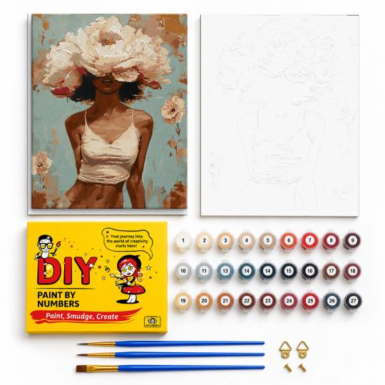 Paint by Numbers with Frame - Blooming Beauty 40x50 cm, photo 2